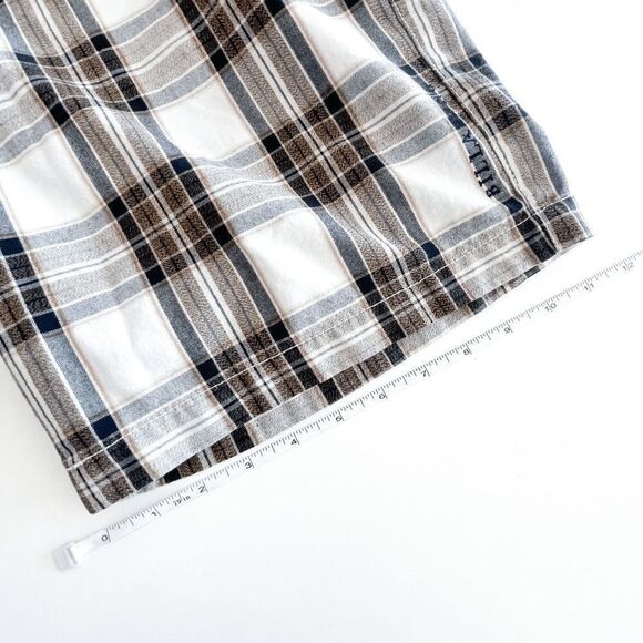 Billabong Mens Shorts Casual Flat Front Plaid Brown White Size 34 - Picture 8 of 9